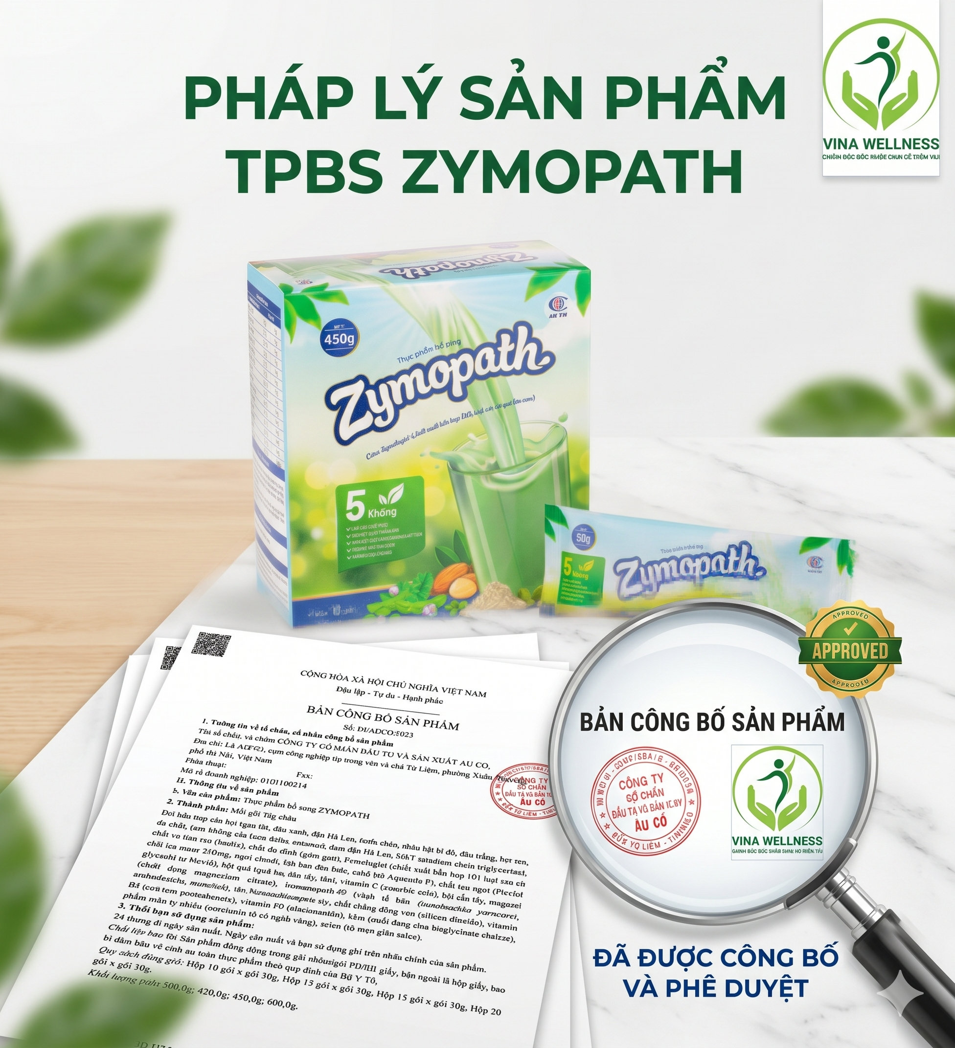 SỞ Y TẾ HÀ NỘI CHI CỤC AN TOÀN VỆ SINH THỰC PHẨM . Bản Công Bố Mới Nhất của TPBS Zymopath 03/AUCO/2025