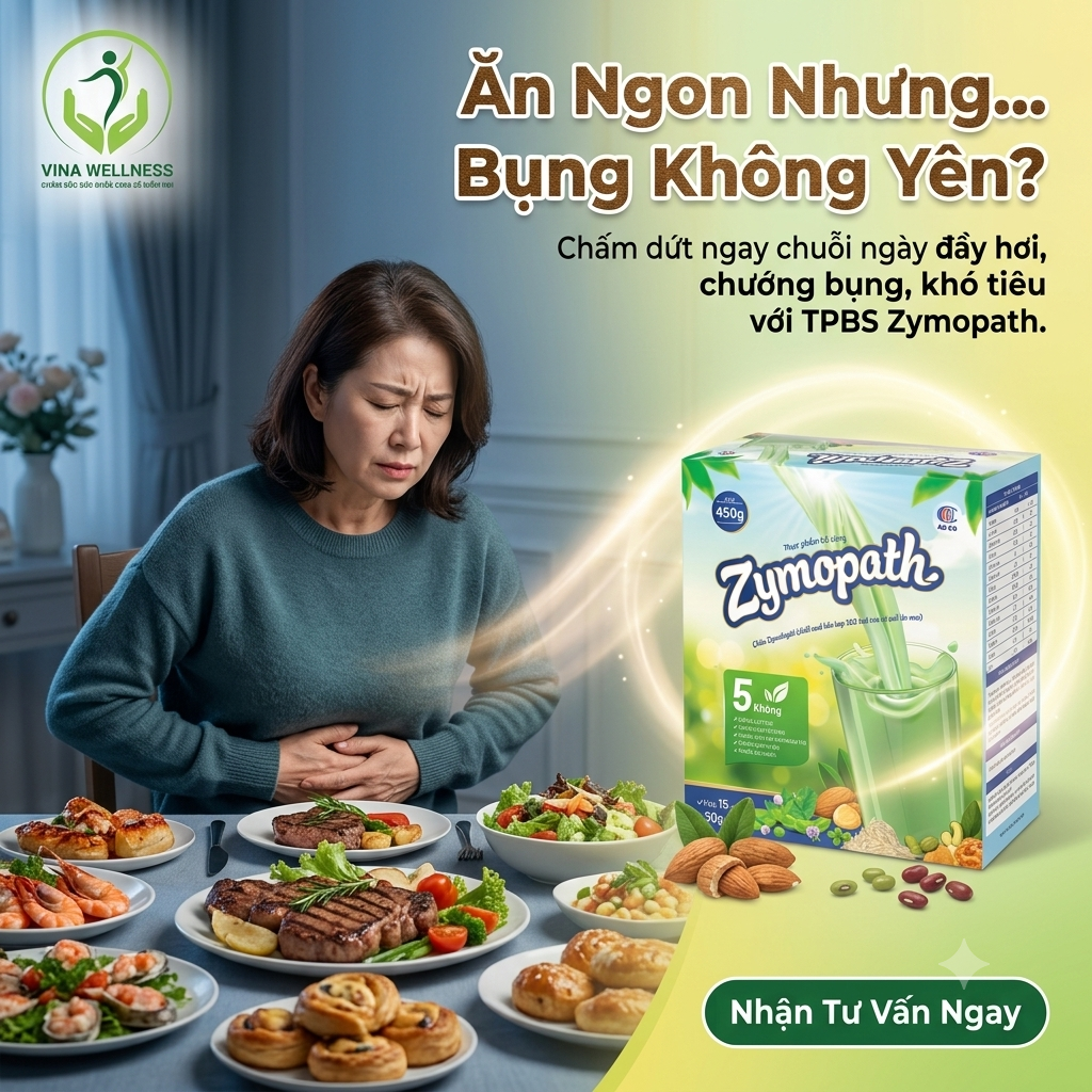 Ăn Ngon Nhưng Bụng Không Yên? Giải Pháp Chấm Dứt Đầy Hơi, Chướng Bụng Cùng Zymopath