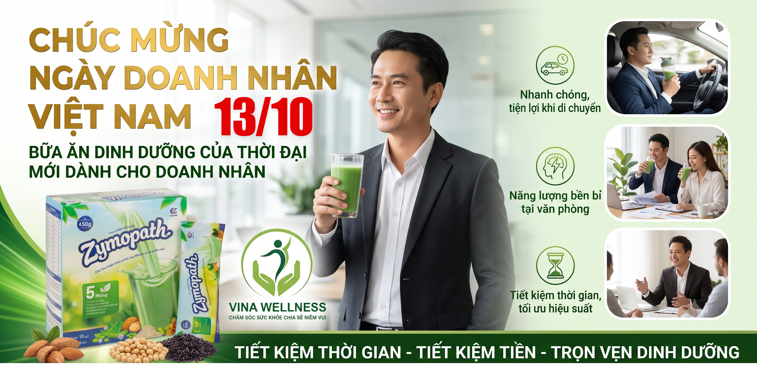 Bữa Ăn Dinh Dưỡng Thời Đại Mới Cho Doanh Nhân – Năng Lượng Vững Bền Cùng Zymopath