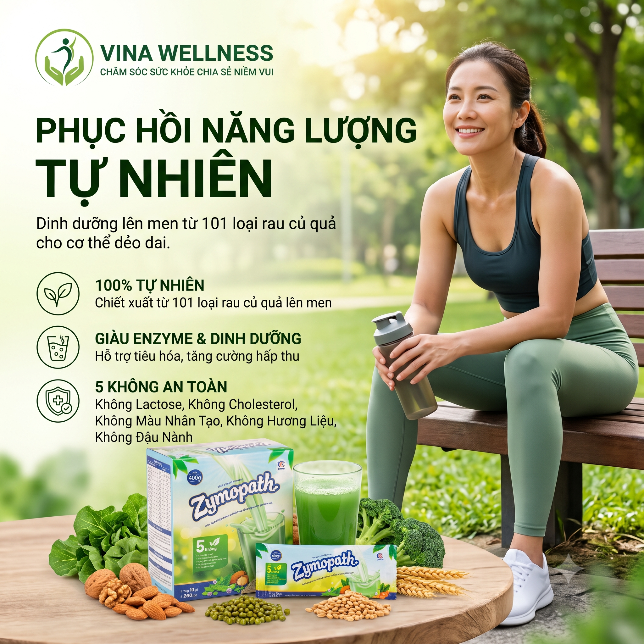 Thực Phẩm Bổ Sung Zymopath: Giải Pháp Phục Hồi Năng Lượng Tự Nhiên Từ Chiết Xuất 101 Loại Rau Củ Quả Lên Men